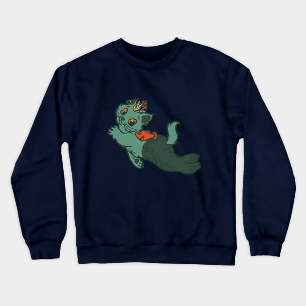 Prince Nippin the Super Cute Mercat and His Fishy Friend Crewneck Sweatshirt by RJKpoyp